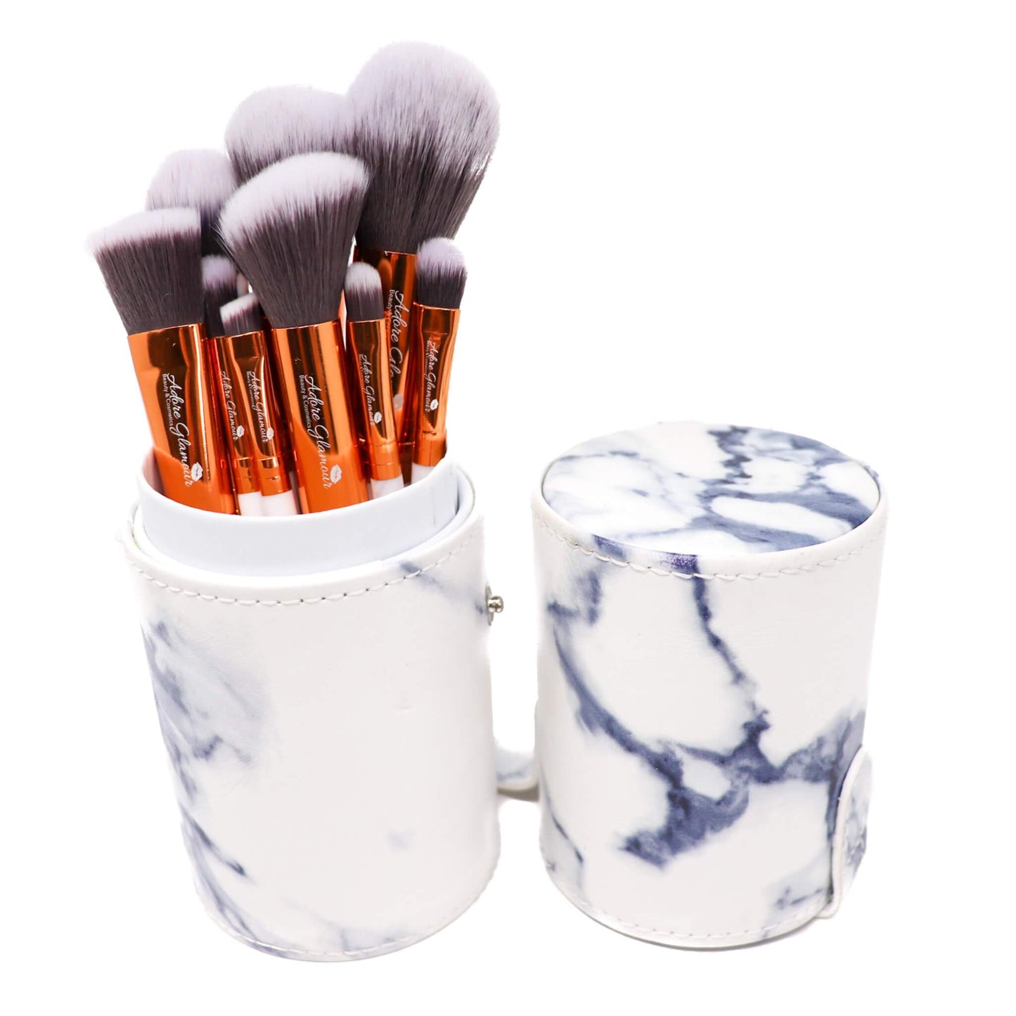 10 Piece Marble Makeup Brush Set With Case