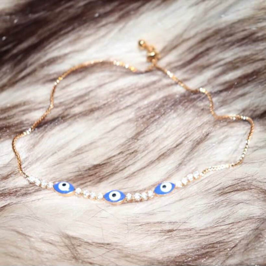 Gold Plated Evil Eye Bracelet