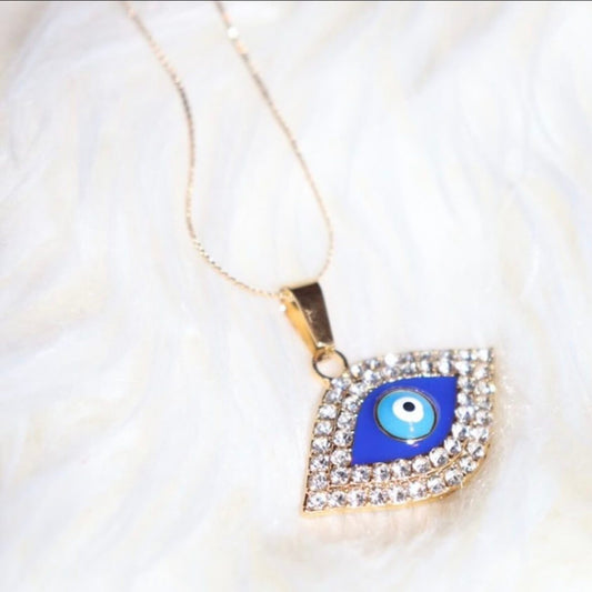 Gold Plated Evil Eye Necklace