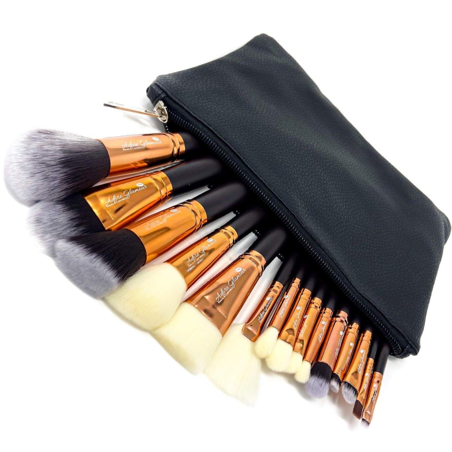 15 Piece Professional Makeup Brush Set With Travel Bag